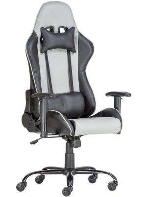 Gamer szék, ALPHA RACING textilbőr Fekete/szürke